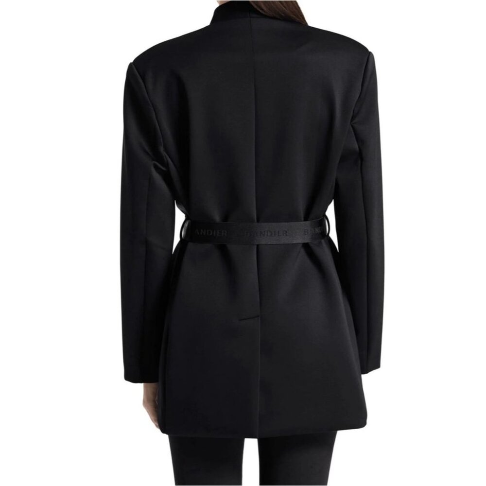 NWT Bandier Sport Logo Blazer in Black Size M - Picture 2 of 10